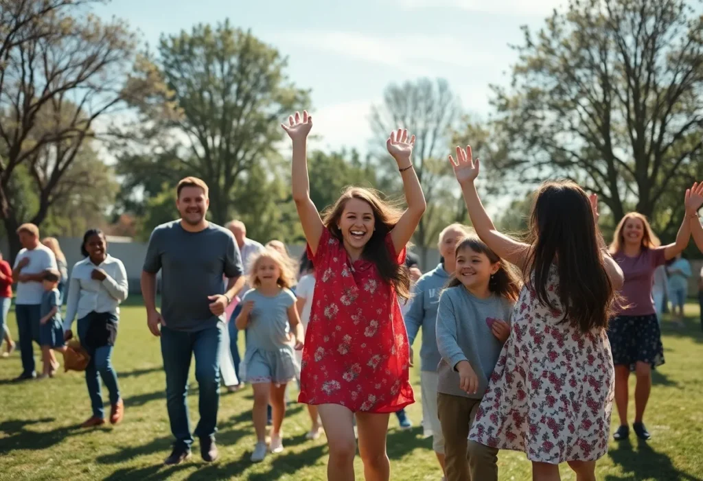 Community celebration of a child's health milestone