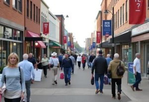 Fairfax County street scene highlighting economic activity and community
