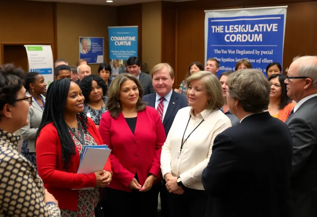 Local leaders discussing key legislative issues