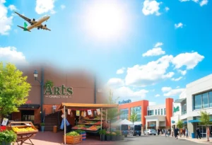 Collage representing new business developments in Virginia