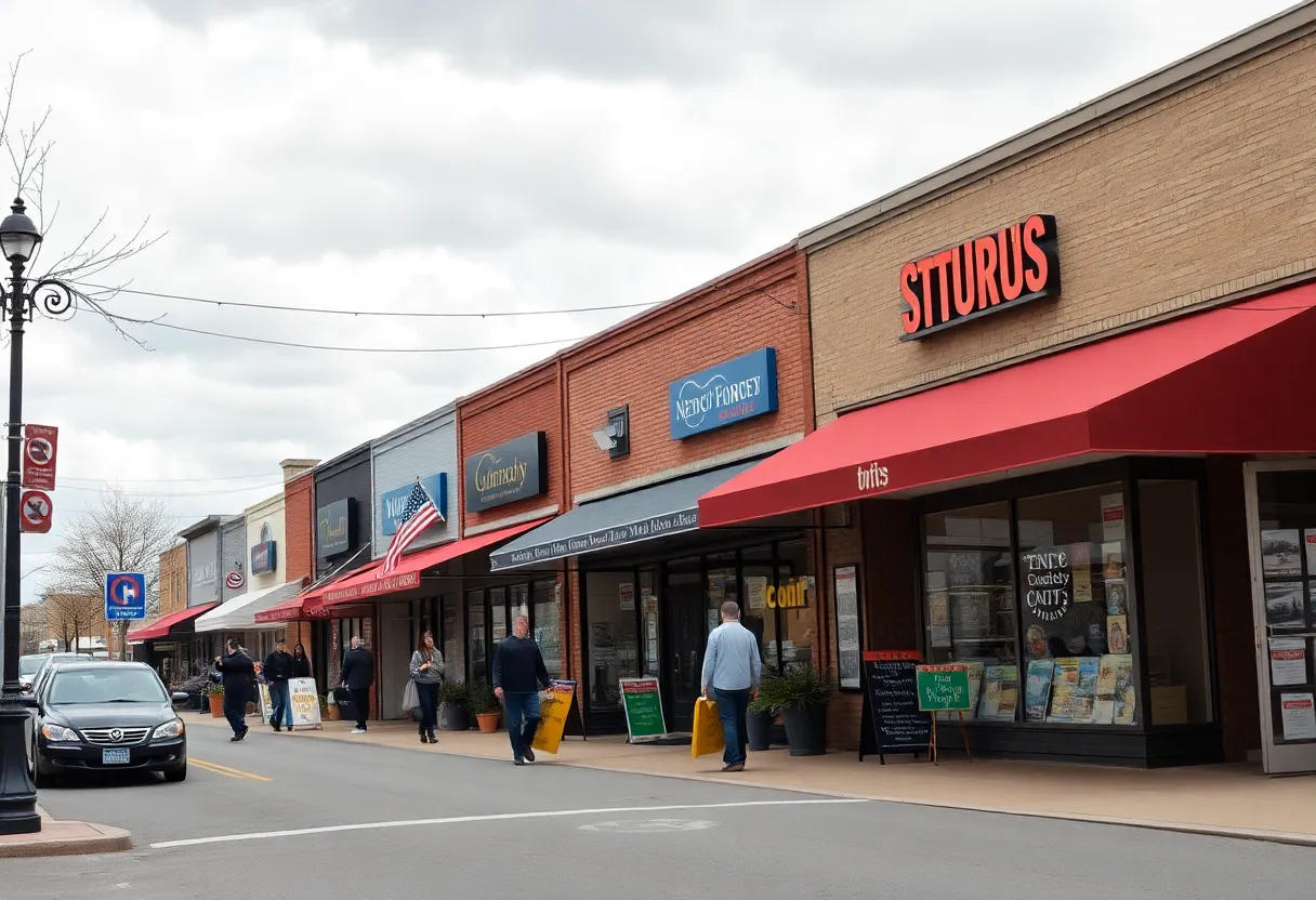 Virginia storefronts reflecting economic uncertainty