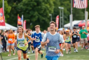 A lively scene from the Virginia Commonwealth Games with athletes in action.