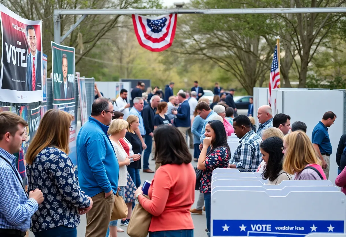 Political campaign scene in Virginia for House of Delegates elections