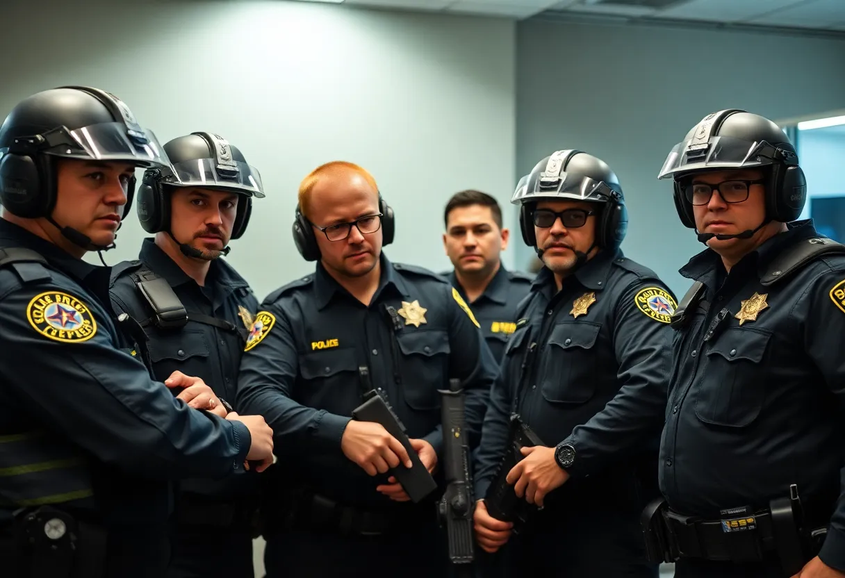 Virginia law enforcement officers working together to combat gangs