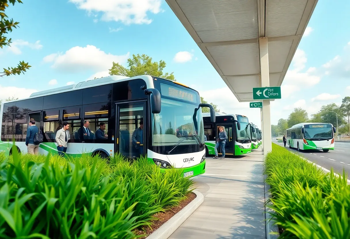 Modern bus station representing Virginia's transit improvement project
