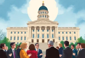 West Virginia Senate Committee discussing government restructuring bills