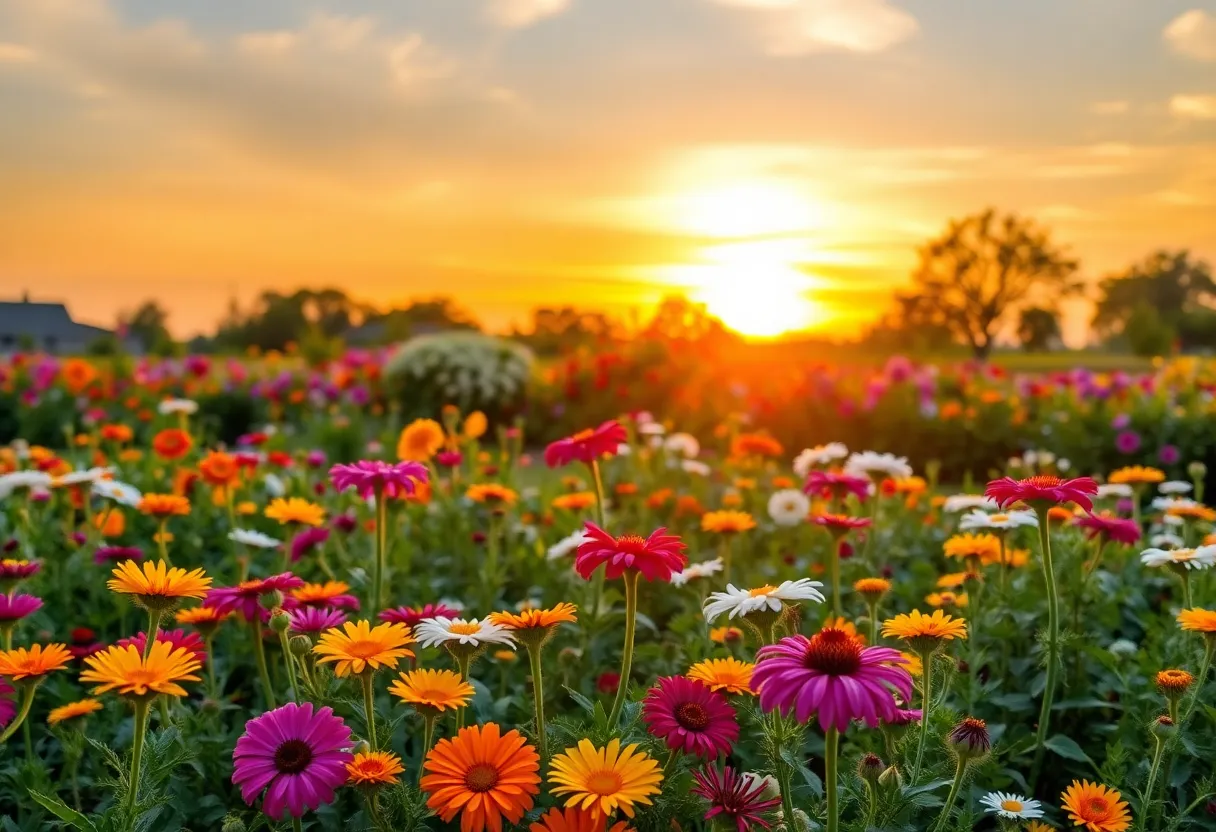 A vibrant garden representing community and legacy