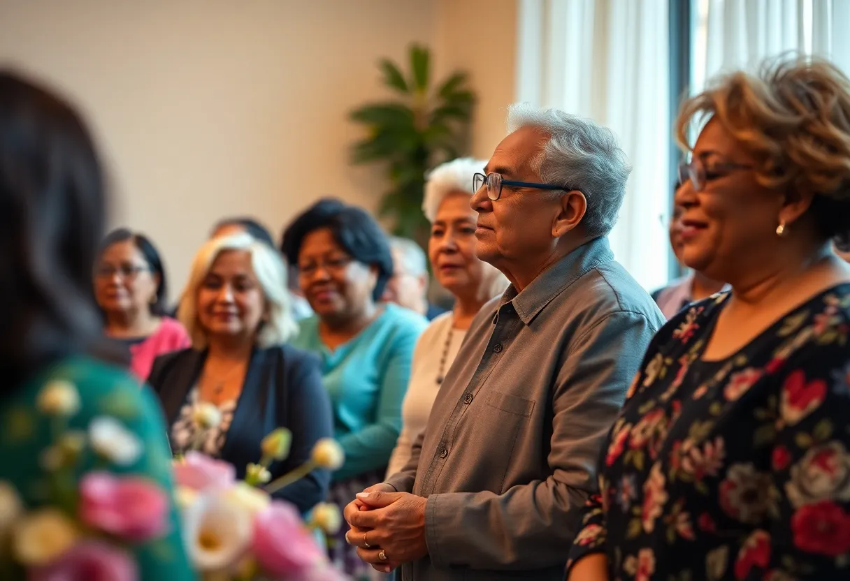 Community gathering remembering a beloved leader