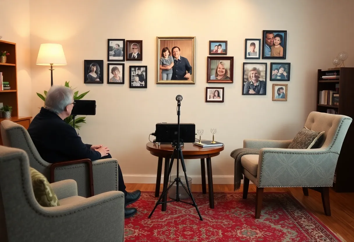 Interview space designed for creating family memoirs