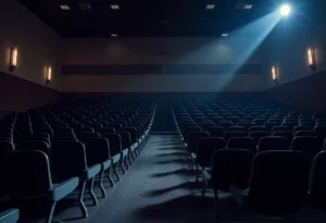 Empty auditorium highlighting safety concerns