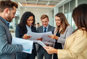 Team collaboration in a financial office