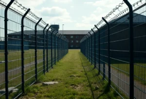 Scene of a high-security jail indicating vulnerabilities