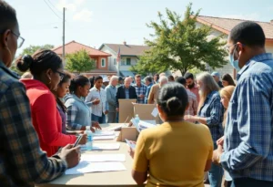 Community members participating in Newport News treasurer election activities