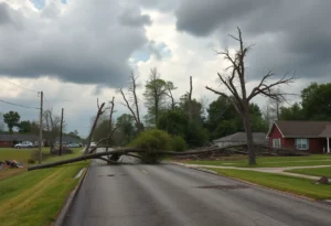 Destruction caused by tornado in central Wisconsin