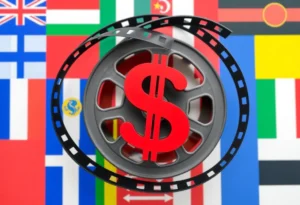 Artistic representation of film and tariffs