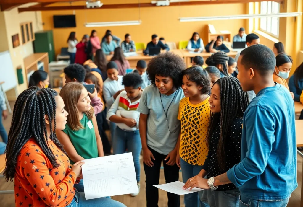 Youth engaged in activities at the U-Thrive Center