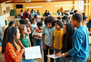 Youth engaged in activities at the U-Thrive Center