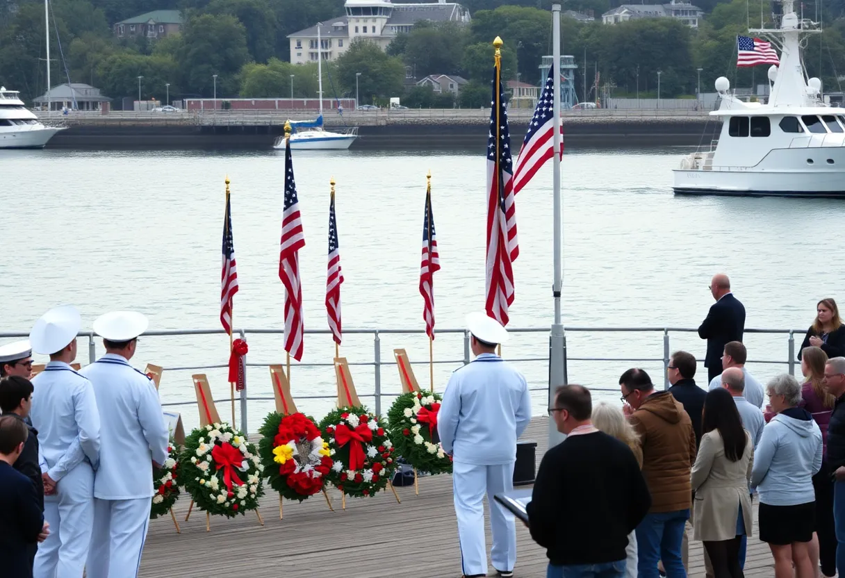 Families gathered at the USS Scorpion memorial service