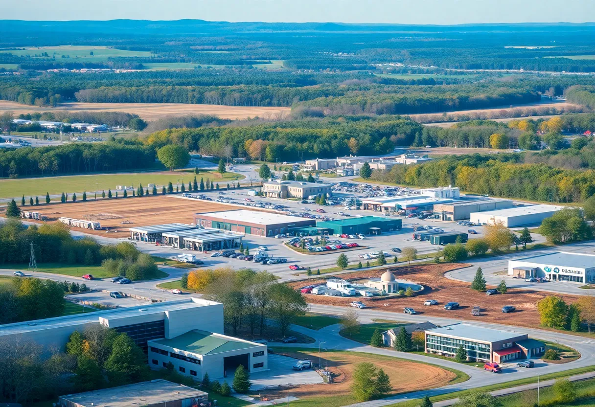 Landscape showcasing new business sites in Virginia