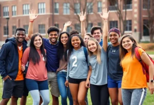 College athletes celebrating their new opportunities in Virginia