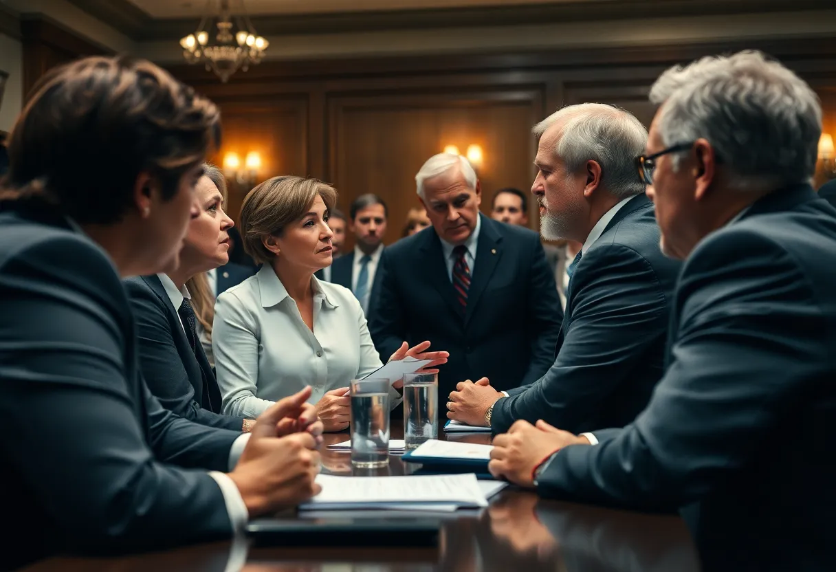 Group meeting depicting tension within Virginia GOP
