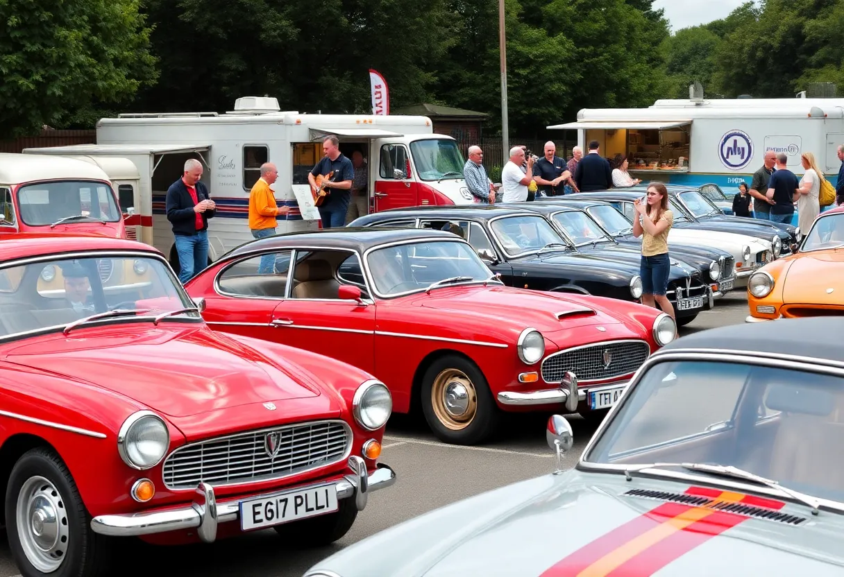Classic vehicles on display at Williamsburg British & Import Car Show