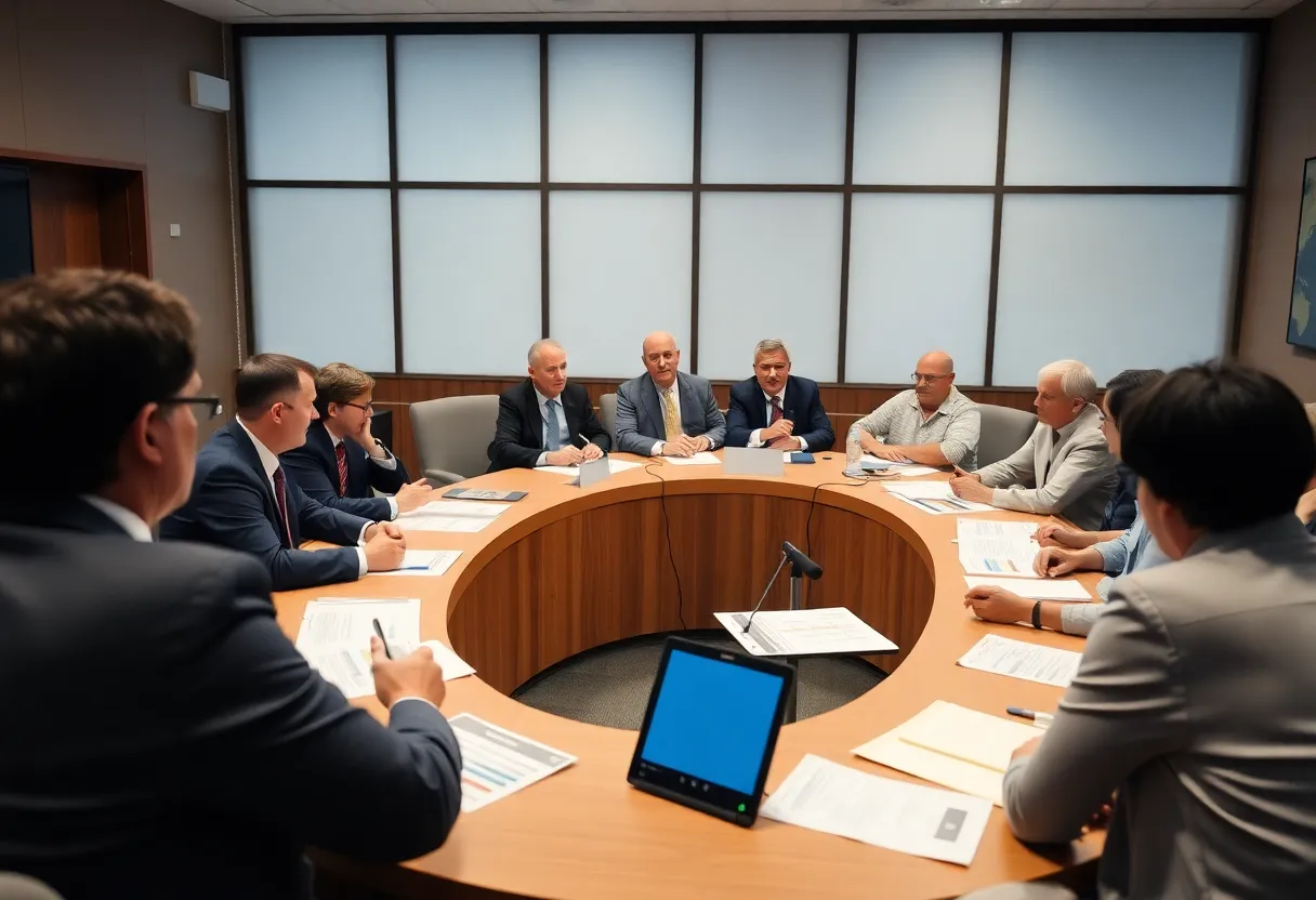 City Council meeting discussing the budget
