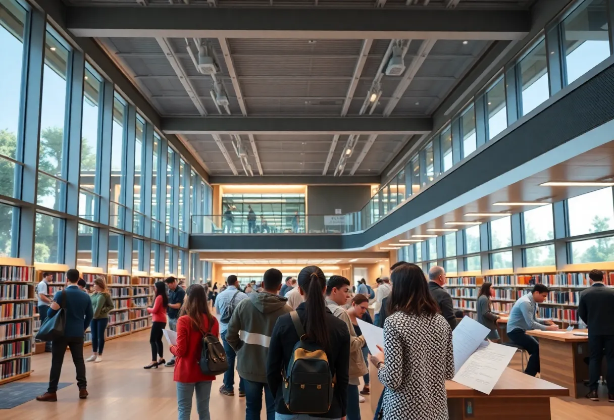 Community members providing input for Williamsburg Library design