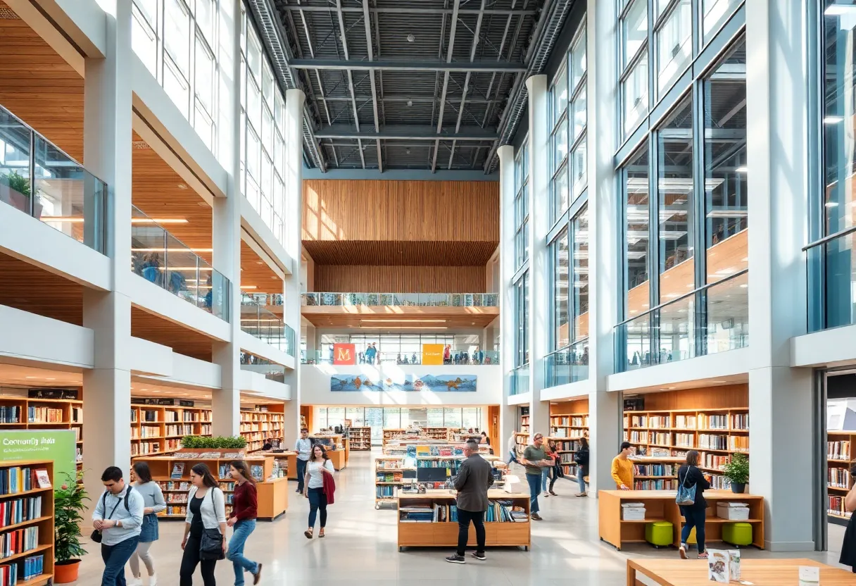 Conceptual design of the new Williamsburg downtown library
