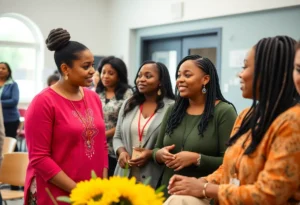 Participants at the Women United CommuniTEA event in Newport News
