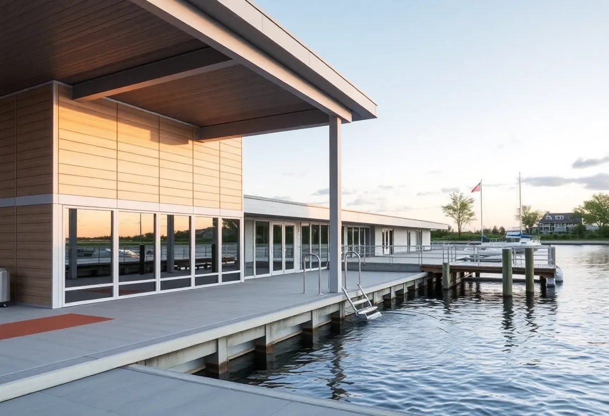Architectural rendering of the new Dockmaster Building in York County