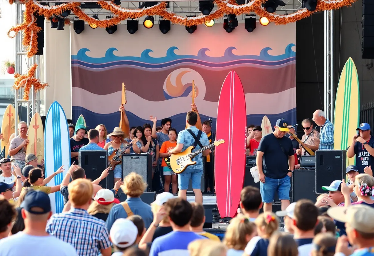 Crowd enjoying The Beach Boys concert in Williamsburg Live