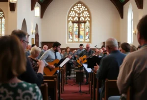 Community musicians performing at a church event.