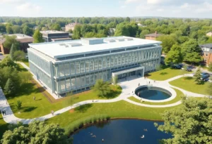 Rendering of the new biological sciences building at Old Dominion University
