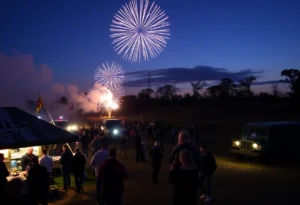 Festive scene at Yorktown Battlefield celebrating U.S. Army 250th birthday