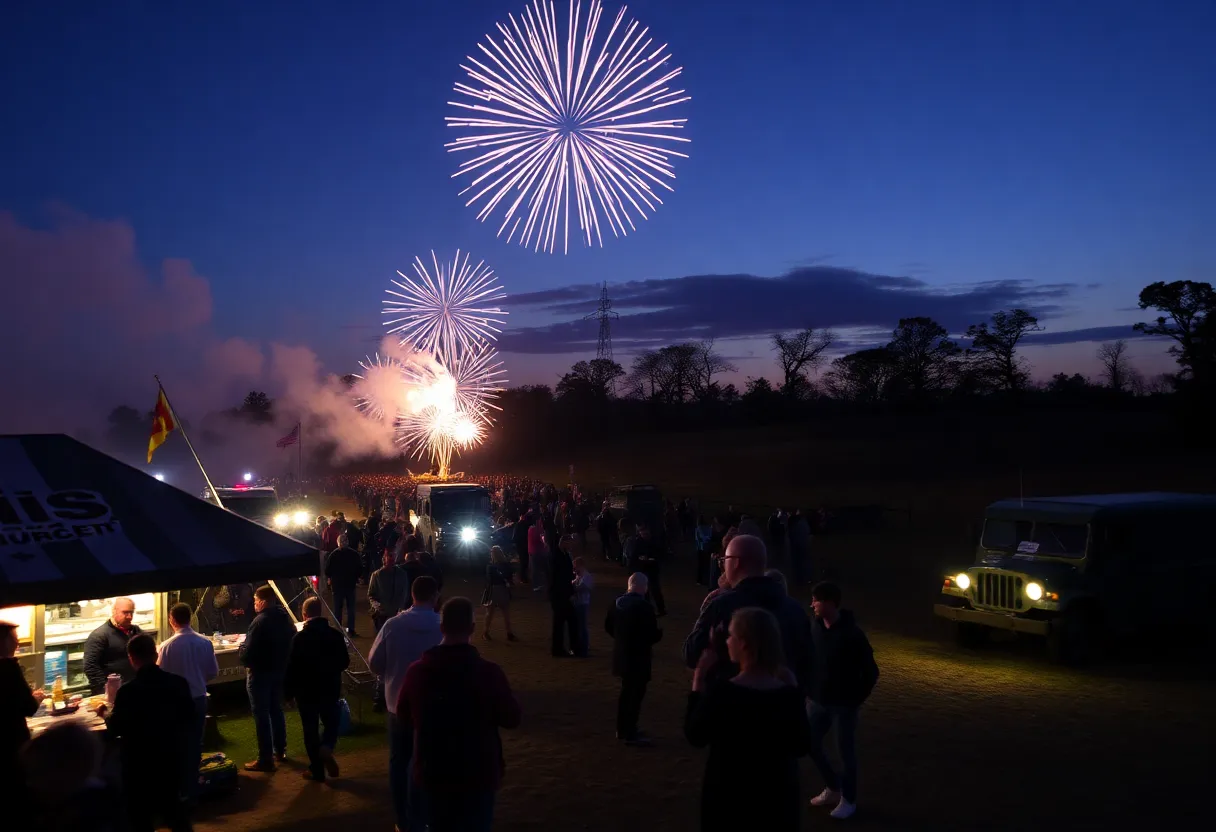 Festive scene at Yorktown Battlefield celebrating U.S. Army 250th birthday