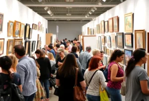 Local artists' work displayed at the Williamsburg Contemporary Art Center Members' Show.
