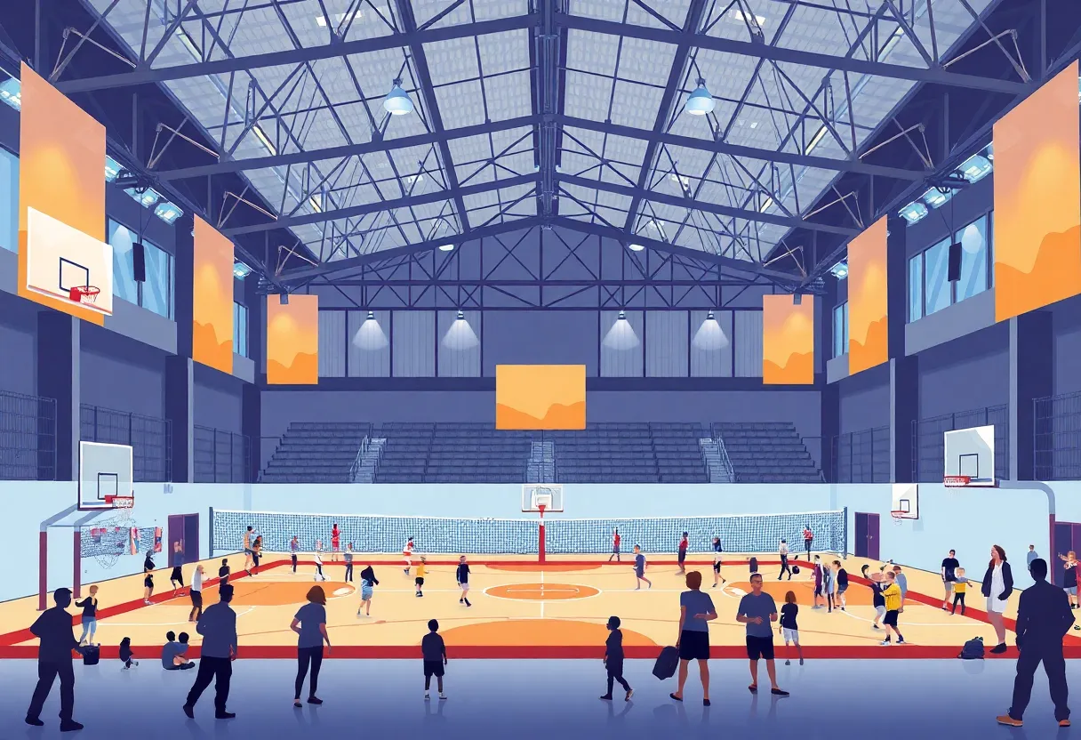 Construction site of the Williamsburg Sports and Events Center