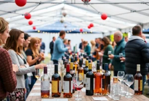 Attendees enjoying tastings at Williamsburg Whiskey & Wine Weekend