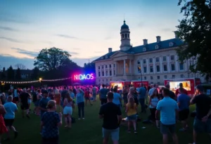 Crowd enjoying the Williamsburg Live Concert Series on the lawn