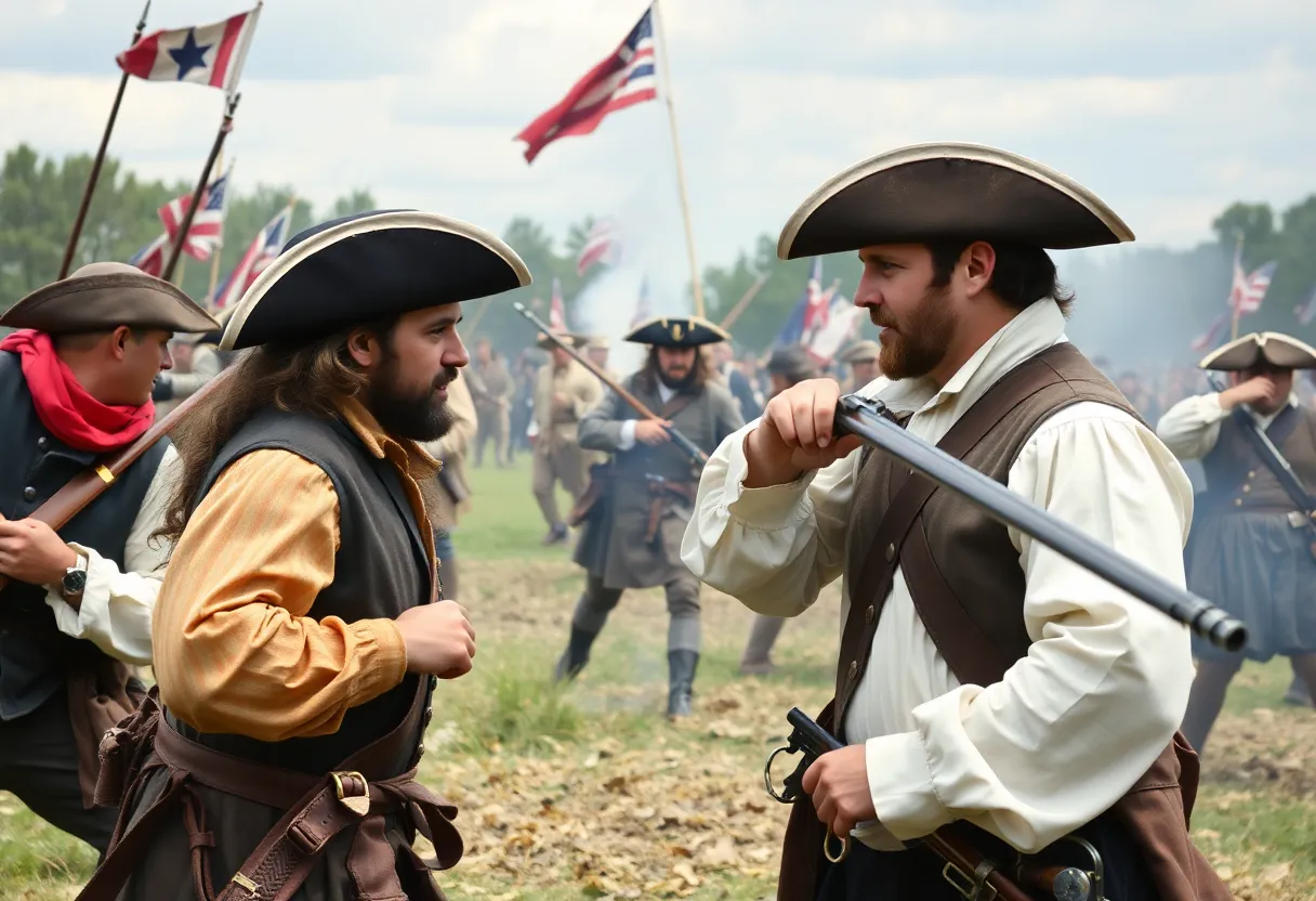Scene from American Revolution documentary screening event