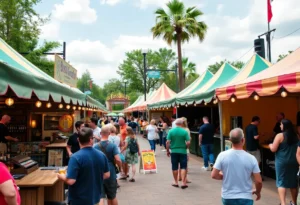 Festival scene at Bier Fest with craft beer and food