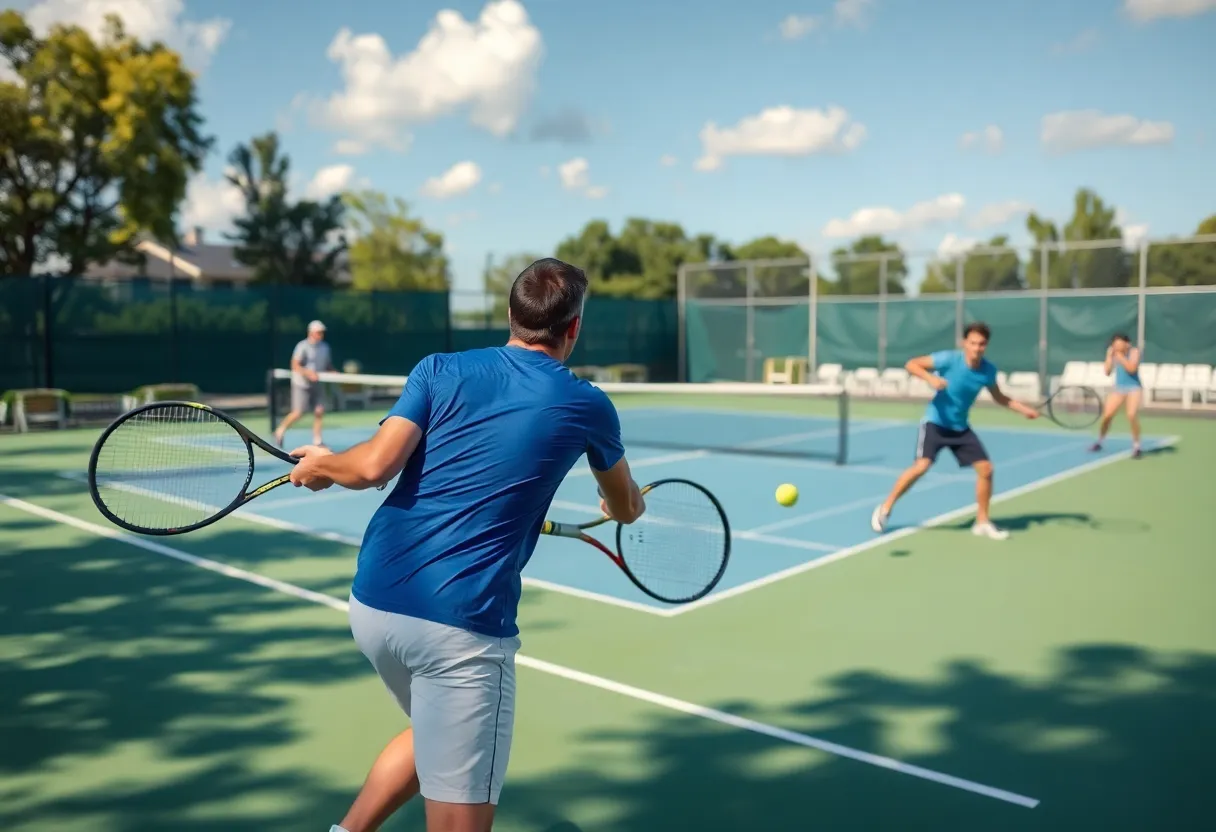 Old Dominion men's tennis team celebrating their championship victory