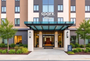 Exterior view of Spark by Hilton in Williamsburg