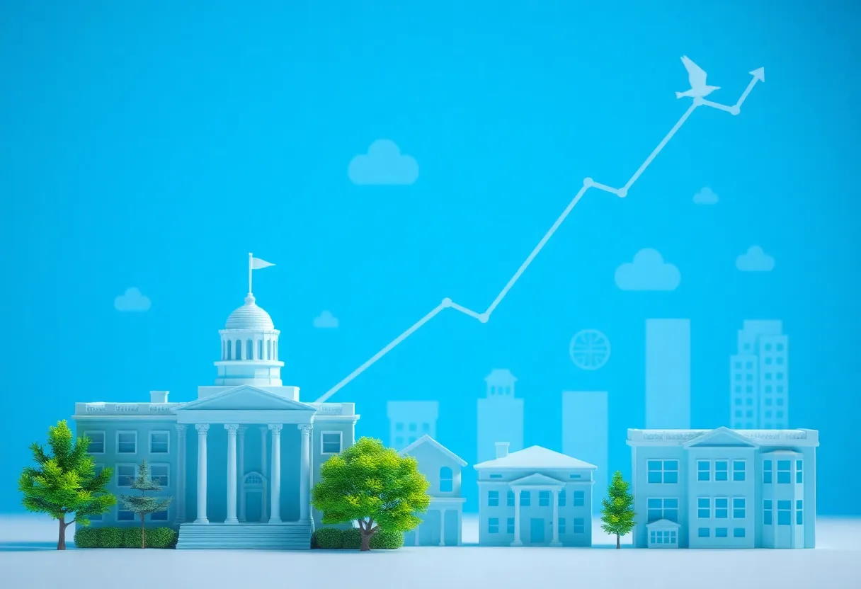 Representation of Virginia's economic growth and challenges