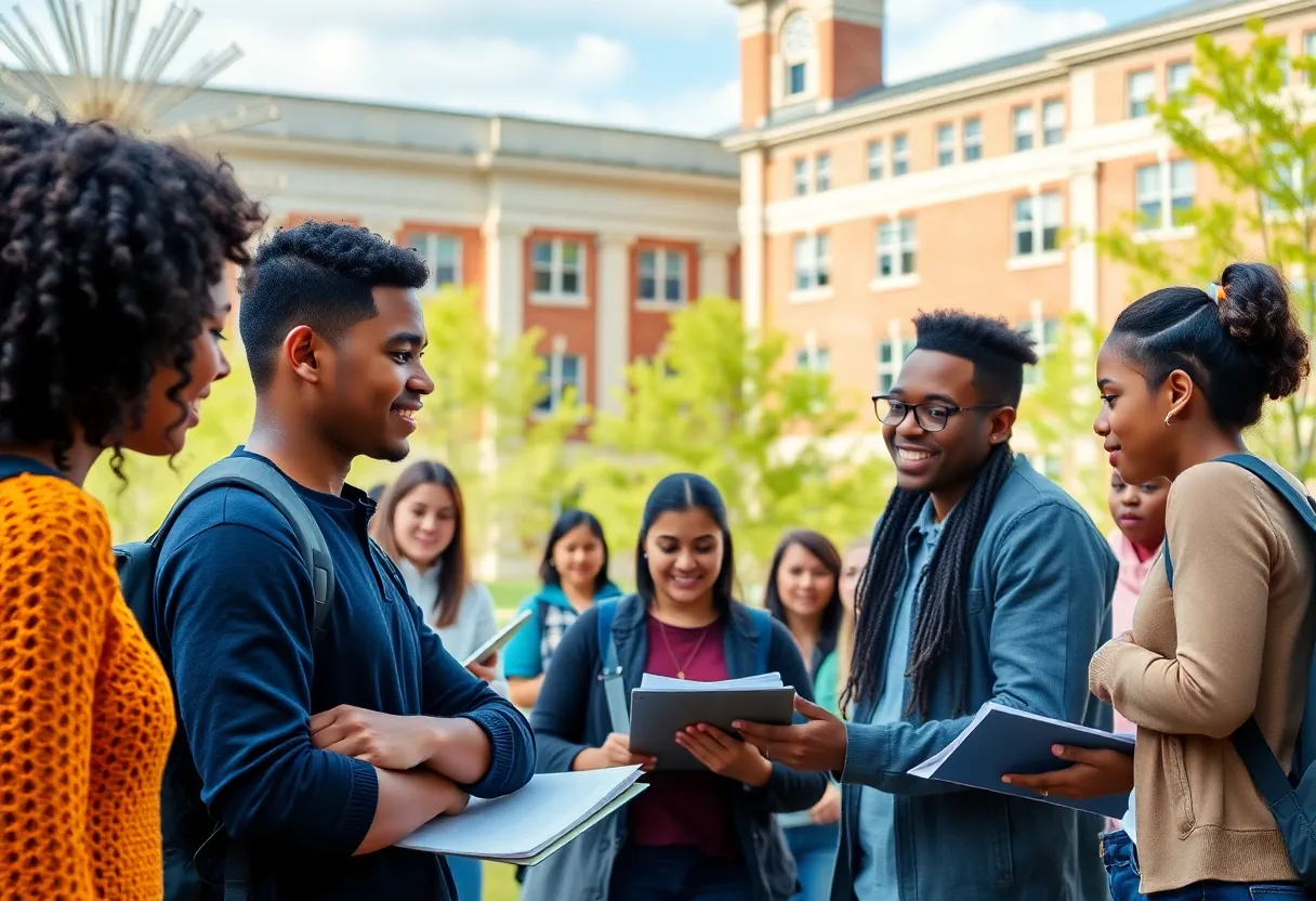 Students in a Virginia classroom discussing educational policies