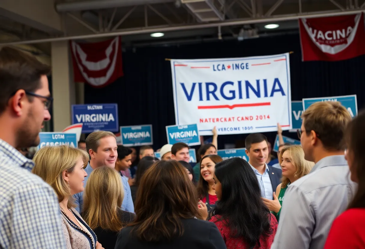 A diverse group rallying for Virginia elections