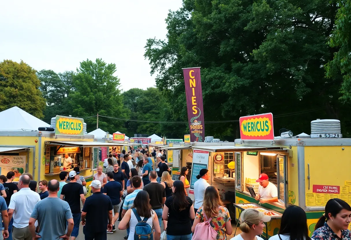 Food trucks offering diverse cuisines in Virginia's Historic Triangle