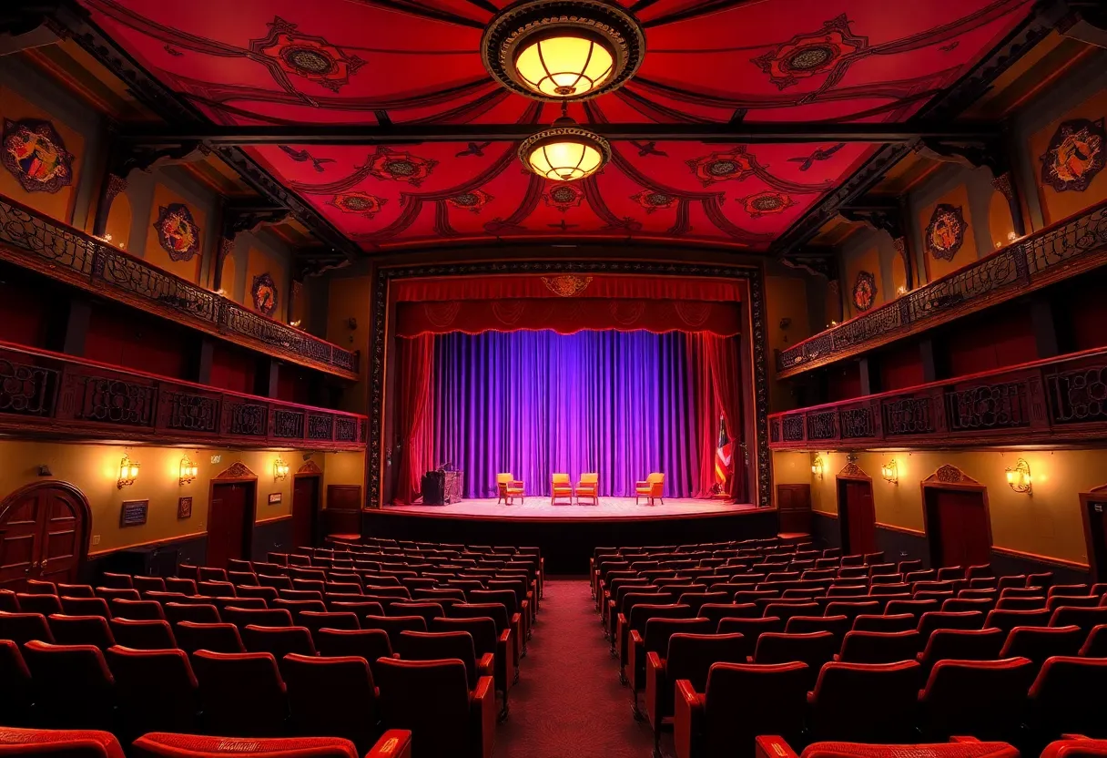 Interior view of Wagsters Magic Theatre with whimsical decor