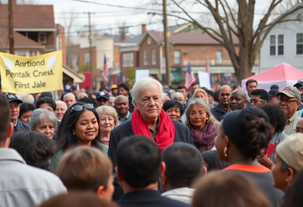 Community members gathering to remember Walter Wayne Frank